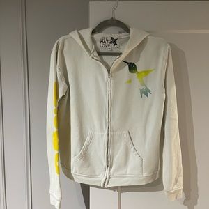 Rare Original Free City zip-up hoodie. Off white - Size 2 (Medium)